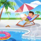 Sim Hotel Tycoon - Idle Game (Мод, Много алмазов)
